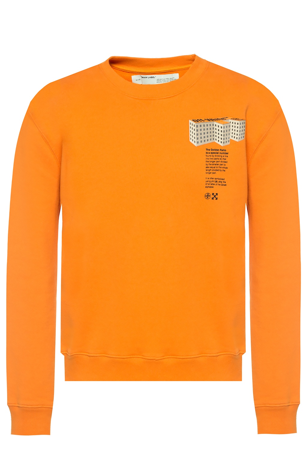 Off white hotsell orange sweatshirt